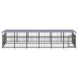 Outdoor Dog Kennel with Roof Steel 11,26 m 3124611