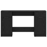 Desk with Drawer Black Oak 133 x 50 x 75 cm Engineered Wood 3332512