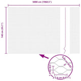 Hexagon Fence Silver 1.4 x 50 m Galvanised steel 42005725
