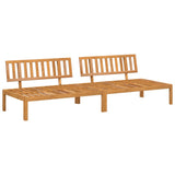 Garden Pallet Middle Sofas 2 pcs Solid Wood Acacia 365847