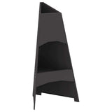 Fire Pit Black 50 x 50 x 95 cm Steel 858940