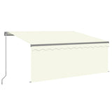 Manual Retractable Awning with Blind&LED 3.5x2.5m Cream 3069402