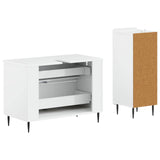 2 Piece Bathroom Cabinet Set ZWOLLE High Gloss White 3417679
