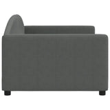 Day Bed without Mattress Dark Grey 90x190 cm Single Fabric 354125