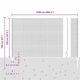 Welded Wire Fence with Post 25 x 1.2 m PVC-Coated Steel 3336602