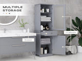 Bathroom Storage Cabinet with 3-tier Shelf Drawer Door, Floor Cabinet Free Standing Tall Slim Side T3398P329548