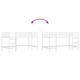 Kids'Loft Bed Frame White 90 x 200 cm Steel 42020769