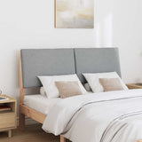 Upholstered Headboard Light Grey 150 cm Solid Pine Wood 879279
