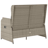 Garden Bench Light Grey Poly Rattan 3394463
