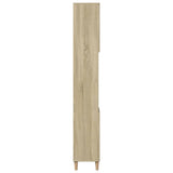 Bathroom Cabinet Sonoma Oak 30x30x190 cm Engineered Wood 849657