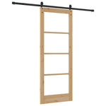 Sliding Door Manual ORKDAL Brown 83 x 211 cm Wood and metal 3332475