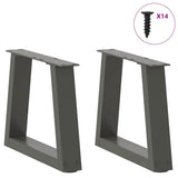Coffee Table Legs V-Shape 2 pcs Anthracite 40x cm Steel 4012526