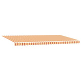 Retractable Awning Manual Yellow and orange 600 x 300 cm Fabric 3331602