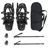 3 in 1 Snowshoes Black 53 x 21 cm Aluminum and HDPE 42021424