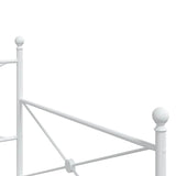 Day Bed without Mattress White 100x200 cm Steel 4104684