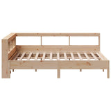 ZNTS Bookcase Bed without Mattress 120x200 cm Solid Wood Pine 3324424