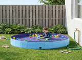 Children Swimming Pool Folding Blue 300 x 38 cm 3416324