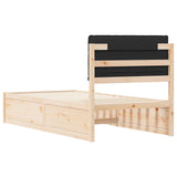 Bed Frame with Upholstered Headboard Black 100 x 200 cm 877581