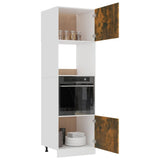 Microwave Cabinet Lyon Smoked Oak 60x57x207 cm Engineered Wood 815603