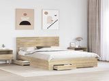 Bed Frame with Drawer with Headboard Manual Engineered Wood 3411645