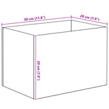 Aquarium with Storage Transparent 30 x 20 x 20 cm Glass 42020379