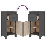 Sideboards 2 pcs Grey 40x35x80 cm Solid Wood Pine 813759