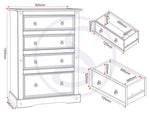 ZNTS Corona 4 Drawer Chest 100-102-025