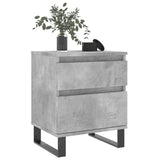 Bedside Cabinets 2 pcs Concrete Grey 40x35x50cm Engineered Wood 830693