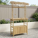 Outdoor Bar Table Natural 110 x 50 x 209 cm Bamboo 42028061