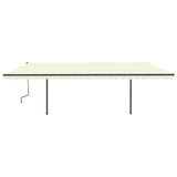Manual Retractable Awning with LED 6x3 m Cream 3070202