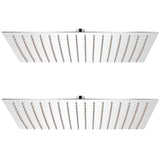 Rain Shower Head 2 pcs Stainless Steel 30x40 cm 275945