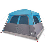 Family Tent Cabin 6-Person Blue Waterproof 94546