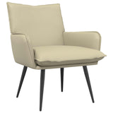 Armchair Cream Faux Leather 42047736