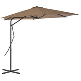 Garden Parasol with Steel Pole 300 cm Taupe 44888