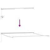 Awning Manual White 4.5 x 3 m Metal 362019
