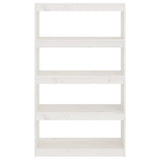 Book Cabinet/Room Divider White 80x30x135.5 cm Solid Wood Pine 808194