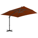 Cantilever Garden Parasol with Aluminium Pole Terracotta 300x300 cm 312316