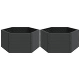 Garden Planters 2 pcs Anthracite PP 3189184