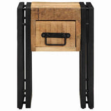 End Table Brown and Black 30 x 30 x 40 cm Solid Mango Wood 4016715