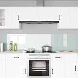 Kitchen Backsplash 2 pcs White 110 x 50 cm Tempered Glass 3415483