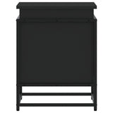 Storage Box with Lid Black 40x40x51.5 cm Engineered Wood 848789