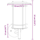 Outdoor Wall Lights 2pcs Black Stainless Steel 4006289