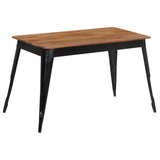 Dining Table Solid Acacia Wood and Steel 120x60x76 cm 246295