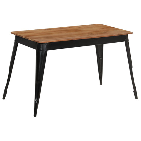 Dining Table Solid Acacia Wood and Steel 120x60x76 cm 246295