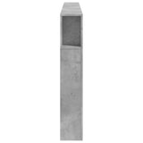LED Headboard Concrete Grey 220x18.5x103.5 cm Engineered Wood 837375