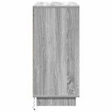 LED Sideboard Grey Sonoma 71 x 34.5 x 75 cm Engineered Wood 869655