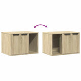 857726 Cat Litter Box Enclosure Sonoma Oak 60x40x40 cm Engineered Wood