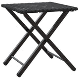 5 Piece Garden Camping Set Foldable Black Poly Rattan 365944