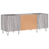 Record Cabinet Grey Sonoma 121x38x48 cm Engineered Wood 831682