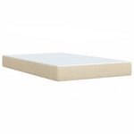 Box Spring Bed with Mattress Cream 120x190 cm Fabric 3285846